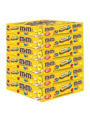 M&M-s Peanut Chocolate Candy Box - 1.74 Oz - 384 ct - 8 pack - Wholesale